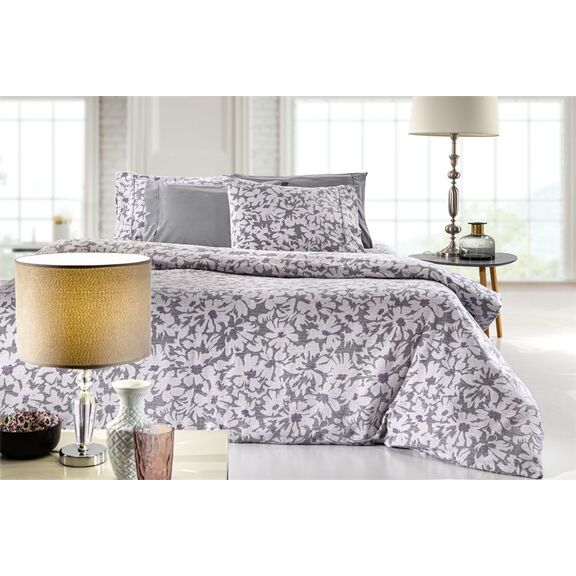 Σετ 3τμχ Παπλωματοθήκη Martin Grey Flannel 225x245 guy Laroche  100% Cotton Flannel