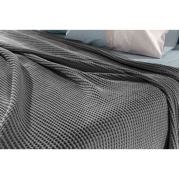 Κουβέρτα Eternity Anthracite 230x240 guy Laroche  100% Cotton Stonewashed