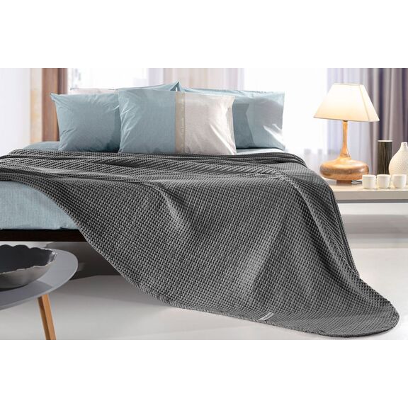 Κουβέρτα Eternity Anthracite 260x240 guy Laroche  100% Cotton Stonewashed