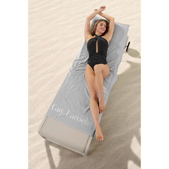 Πετσέτα Θαλάσσης Oceano Silver 80x170 guy Laroche  100% Cotton