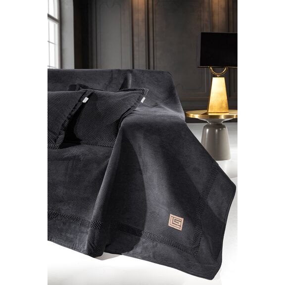 Ριχτάρι Καναπέ Rubicon Black (Διθέσιος) 170x250 guy Laroche  100% Pol.- Microfiber