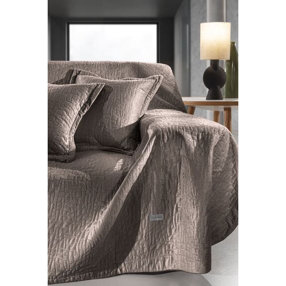 Ριχτάρι Avon Choco 170x250 (Διθέσιος) + Διακοσμητικό Μαξιλάρι 40x40+3 guy Laroche  100% Polyester