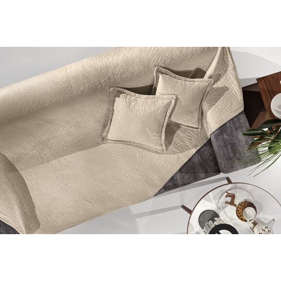 Ριχτάρι Avon Camel 170x250 (Διθέσιος) + Διακοσμητικό Μαξιλάρι 40x40+3 guy Laroche  100% Polyester