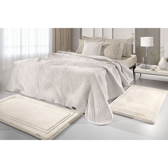 Σετ 3τμχ Χαλί Softy Ivory guy Laroche  100% Pol. With Memory Foam