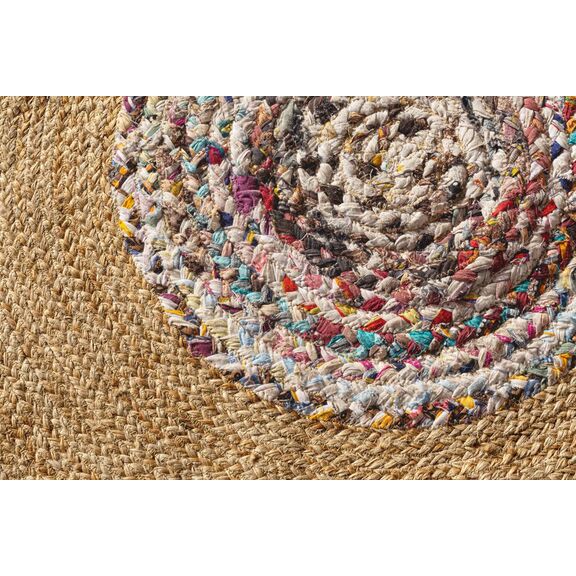 Χαλί Rugget Multi Round 150εκ. guy Laroche  50% Cotton, 50% Jute