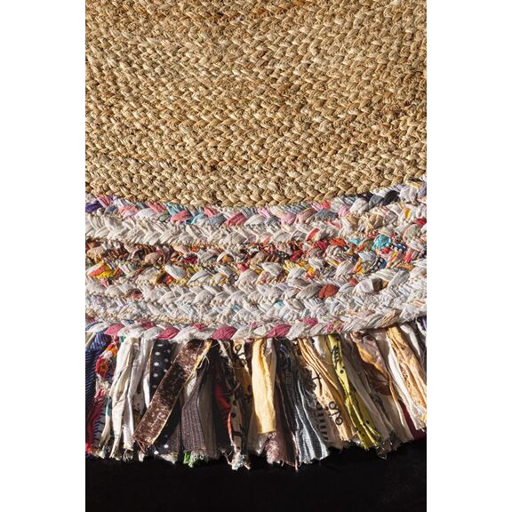 Χαλί Rugget Multi Round 150εκ. guy Laroche  50% Cotton, 50% Jute