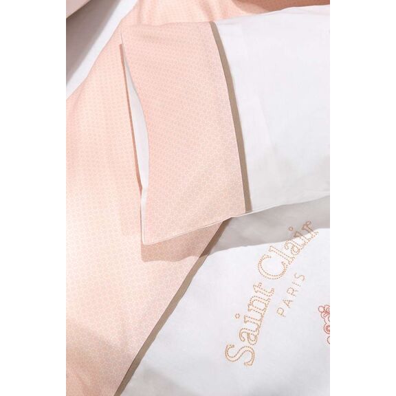 Σετ Σεντόνια 3τμχ. Bebe Corona Saint Clair Pink 100% Βαμβάκι