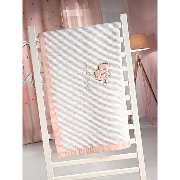 Κουβέρτα Bebe Africa Pink Πικέ 110x150 Saint Clair Pink 100% Βαμβάκι