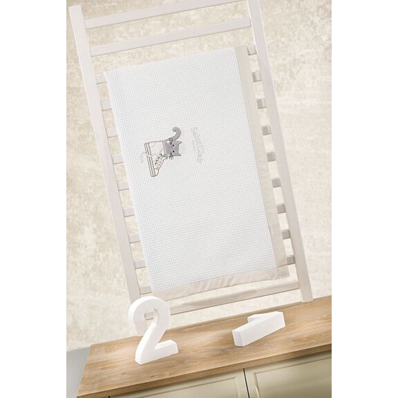 Κουβέρτα max Πικέ 110x150 Saint Clair Ivory 100% Βαμβάκι