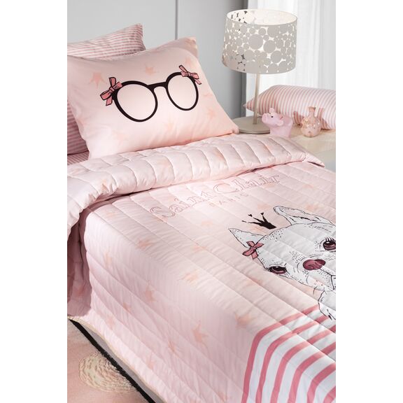 Κουβερλί Rosie Pinky 160x230 Saint Clair  100% Pol.- Microfiber