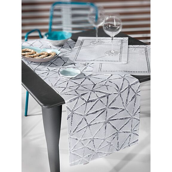 Σουπλά 3004 Silver Laser cut 45x33 Saint Clair  100% Πολυεστέρας
