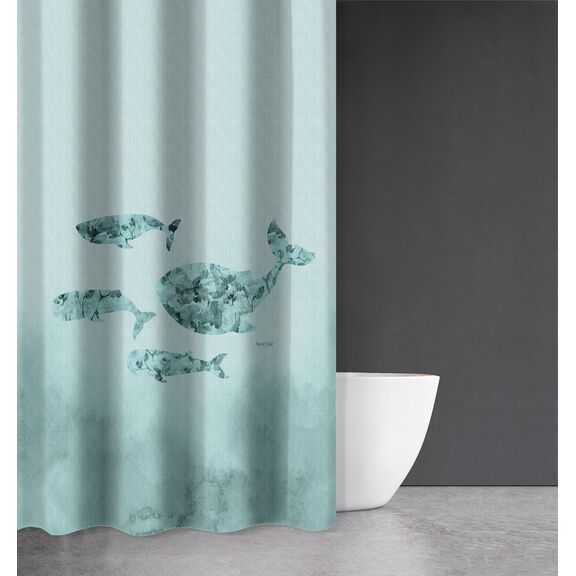 Κουρτίνα Μπάνιου Seawater des 623 με Κρίκους 240x185 Saint Clair  100% Polyester