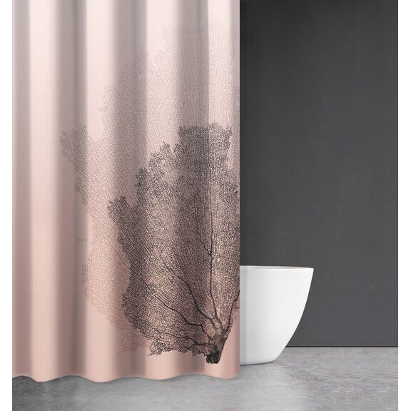 Κουρτίνα Μπάνιου Seawater des 621 old Pink με Κρίκους 240x185 Saint Clair  100% Polyester