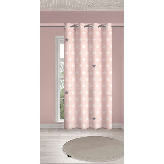 Παιδική & Βρεφική Κουρτίνα Soft-Touch Pirineo Pink με Τρουκς 160x240 Saint Clair Pink 100% Πολυεστέρας