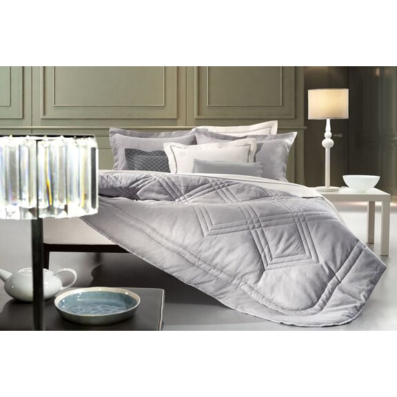 Πάπλωμα Gossip Silver 220x240 guy Laroche Silver 100% Satin Jacquard