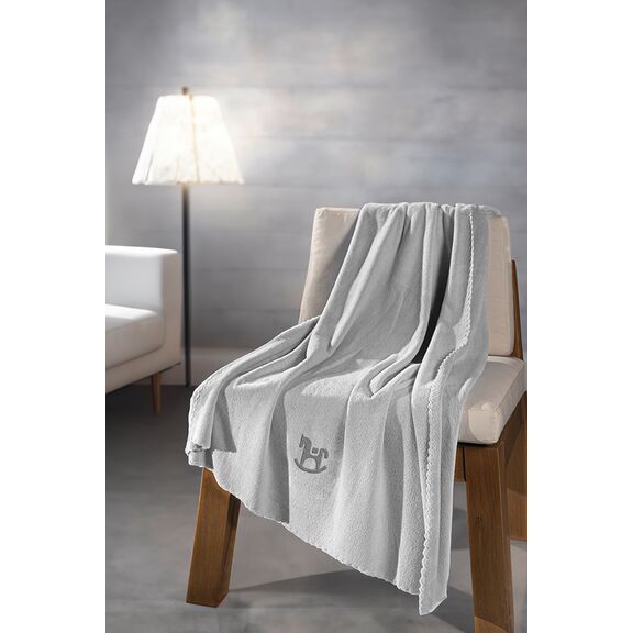 Κουβέρτα Κούνιας boy toy Silver 100x140 guy Laroche  100% Fine Microfiber