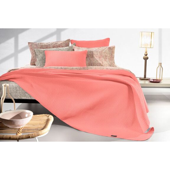 Σετ 2τμχ Κουβερλί Riva Coral 250x240 guy Laroche  100% Fine Microfiber