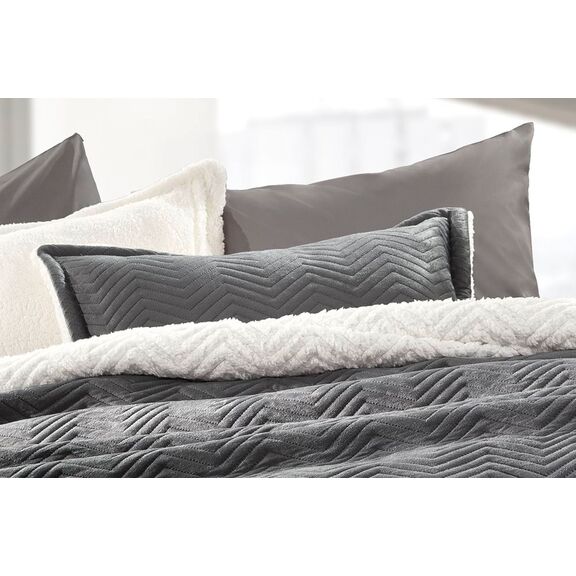 Μαξιλαροθηκες Oxford Velluto Anthracite 52x72 (Ζεύγος) guy Laroche Anthracite 100% Μικροΐνες