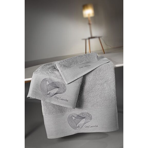 Σετ Πετσέτες Μπάνιου 3τμχ Alora Silver guy Laroche Silver 100% Cotton 500 Gr/m2