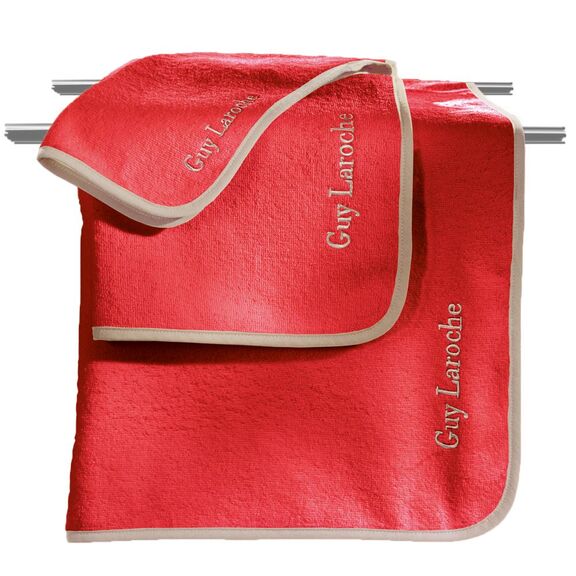 Σετ Πετσέτες 3τμχ.linda red guy Laroche  100% Βαμβάκι.βάρος 500 Gr/m²