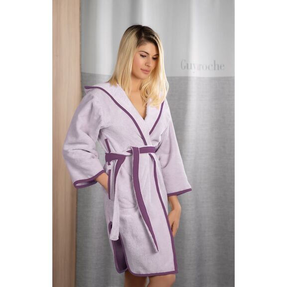 Μπουρνούζι new Comfy Lilac Large με Κουκούλα Medium guy Laroche  60% Cotton - 40% Polyester