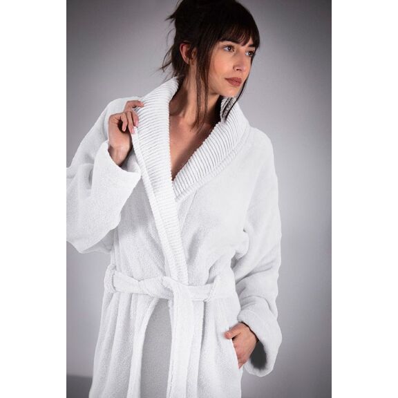 Μπουρνούζι Deluxe spa White Xlarge guy Laroche White 100% Microcell Cotton