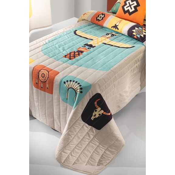 Κουβερλί Indian 160x220 Saint Clair  100% Pol.- Microfiber