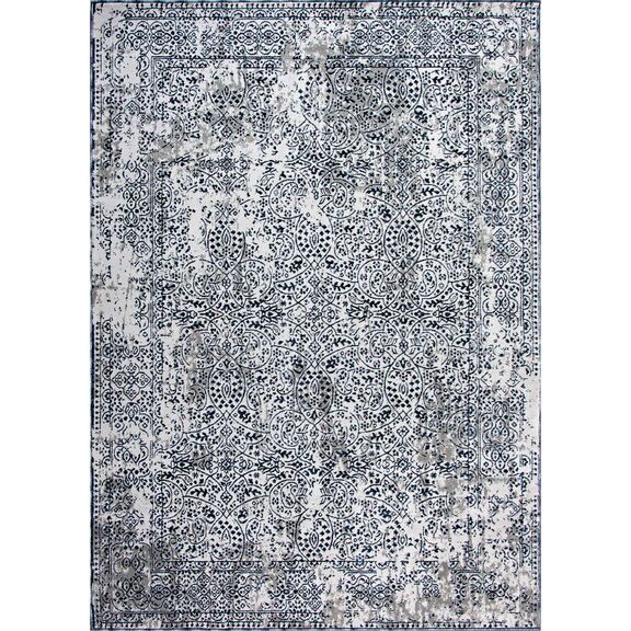 Χαλί 5901 Grey Navy Σετκρεβατοκάμαρας(67x140(2)+67x230)
