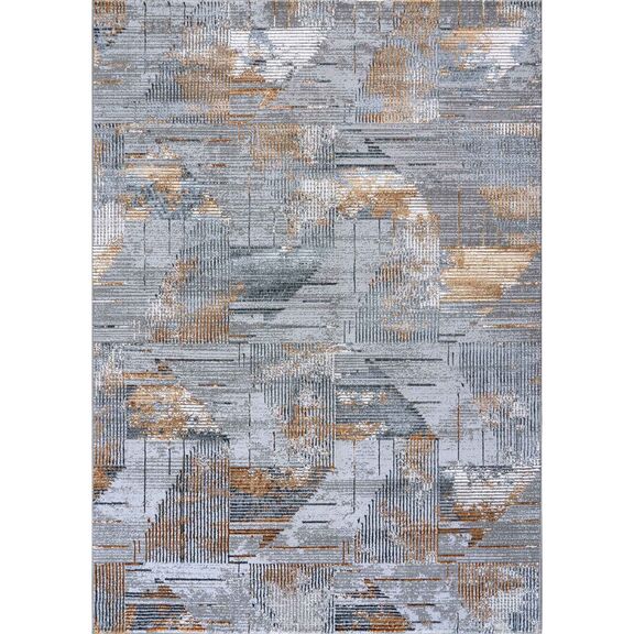 Χαλί Feathers Grey Gold Στρόγγυλοxαλί165