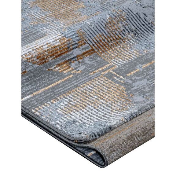 Χαλί Feathers Grey Gold Στρόγγυλοxαλί165