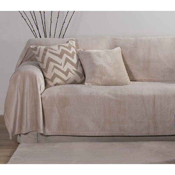 Ριχτάρι Πολυθρόνας 130x180 nef-nef dakari ecru 100% polyester
