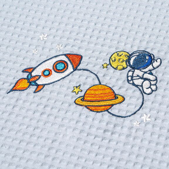 ΚΟΥΒΕΡΤΑ ΠΙΚΕ ΑΓΚΑΛΙΑΣ 80X110 ADAM HOME  SPACE BLUE
