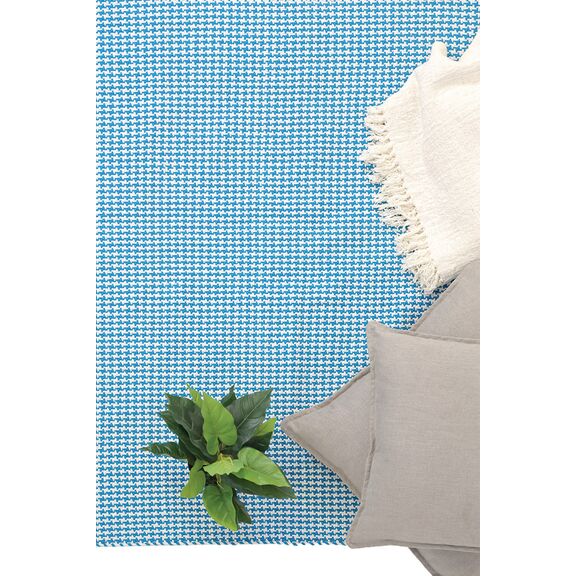 Χαλί Urban Cotton Kilim Houndstooth Caribbean sea Royal Carpet