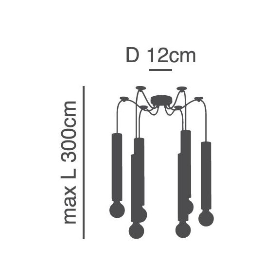 Se21-bl-5-bl6 Adept Tube Black Black Pendant+
