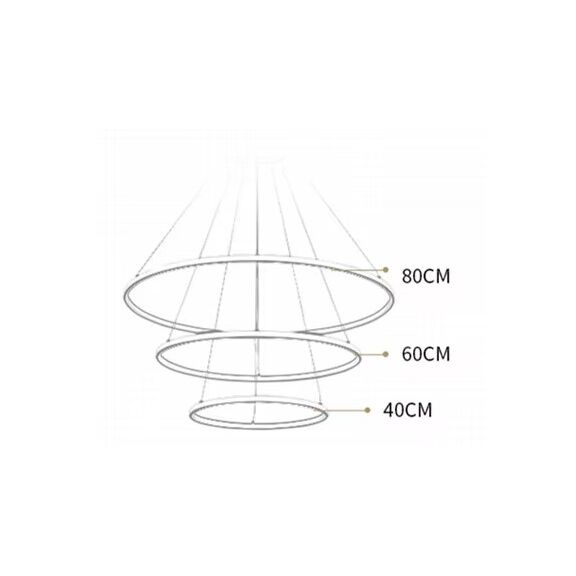 Se led 80 Stelina Pendant Gold 80-60-40cm 85w 3cct Ip20 220v 2 Years Warranty