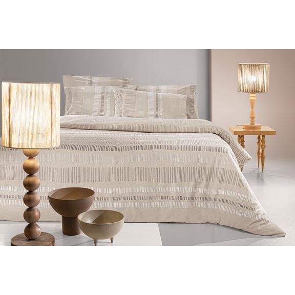 Σετ 4τμχ Σεντόνια Nuvola Taupe Flannel 240x265 guy Laroche  100% Cotton Flannel