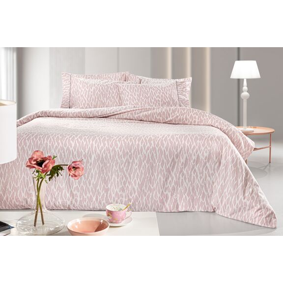 Σετ 4τμχ Σεντόνια Magma Dusty Pink Flannel με Λάστιχο 165x200+35 guy Laroche  100% Cotton Flannel