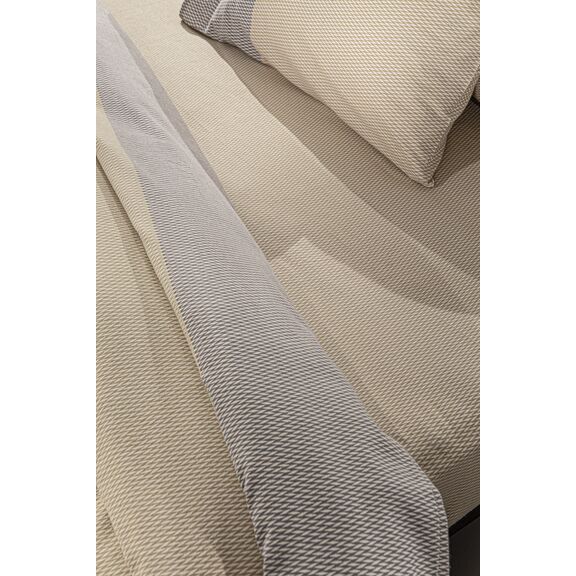 Σετ 4τμχ Σεντόνια Verona Taupe Flannel 270x265 guy Laroche  100% Cotton Flannel