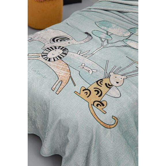 Παιδική Κουβέρτα Ultrasoft Zootopia Aqua Grey 160x220 guy Laroche  100% Polyester