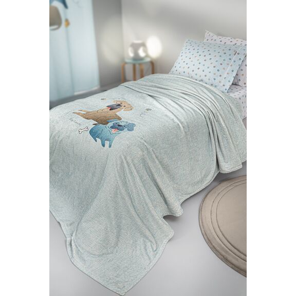 Παιδική Κουβέρτα Ultrasoft paw Ciel 160x220 guy Laroche  100% Polyester
