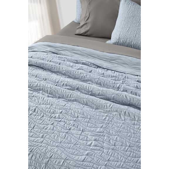 Σετ 2τμχ Κουβερλί Shadow Blue 250x240 guy Laroche  100% Fine Microfiber