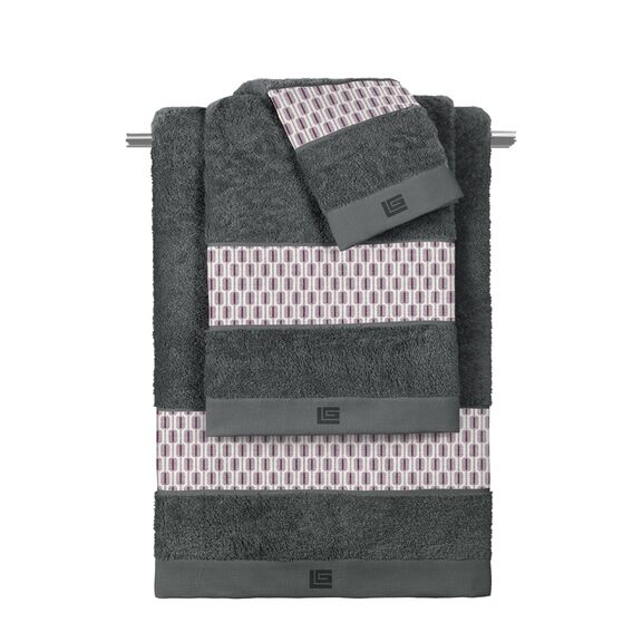 Σετ 3τμχ Πετσέτες Galleon Amethyst-Anthracite guy Laroche  100% Cotton 500 Gr/m 2