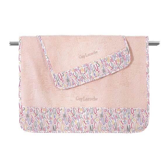 Σετ 2τμχ Βρεφικές Πετσέτες Letters Pinky guy Laroche  100% Cotton
