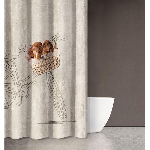 Κουρτίνα Μπάνιου Animal  des 203 με Κρίκους 180x200 Saint Clair  100% Polyester