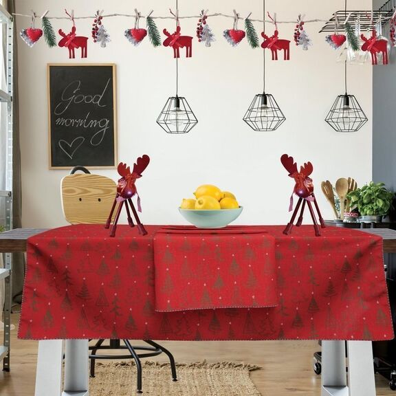 Χριστουγεννιάτικο Τραπεζομάντιλο 140x140  das home christmas line 550