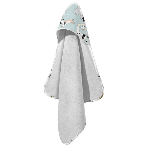 Βρεφική Κάπα 75x75+36cm guy laroche zootopia - aqua grey​ cotton