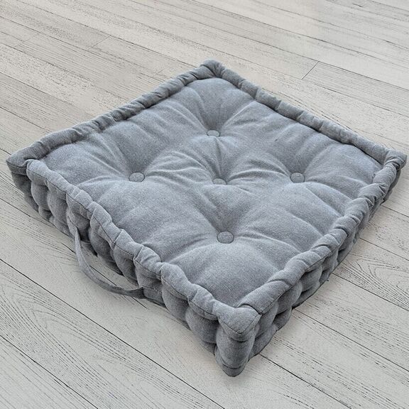 Μαξιλάρι Δαπέδου 45x45x10 melinen home hart light grey 100% Βαμβάκι