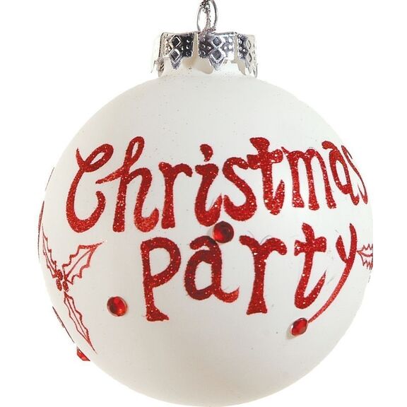 Χριστουγεννιάτικη Μπάλα Γυαλί christmas party 8cm