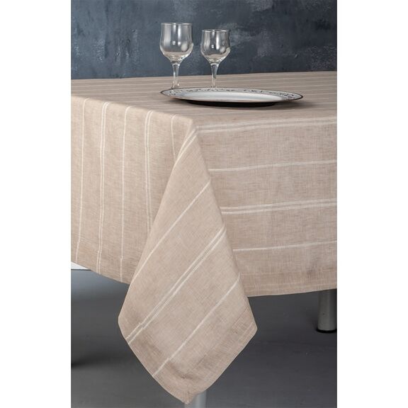 Omega Home Des.202 Τραπεζομάντηλο 170x300 100% Λινό Ιταλίας