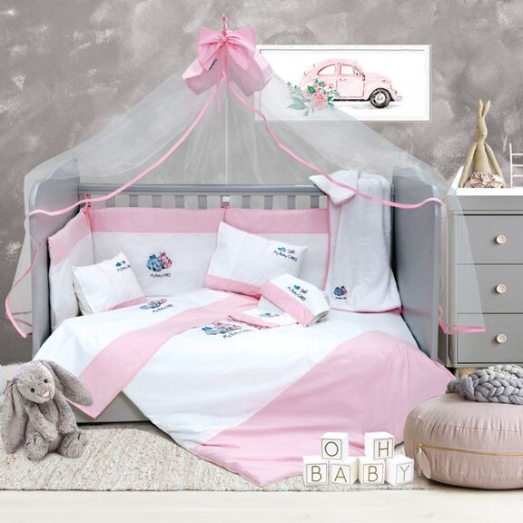Σετ Κουνιας 6 Τεμ. my Baby Cars Pink